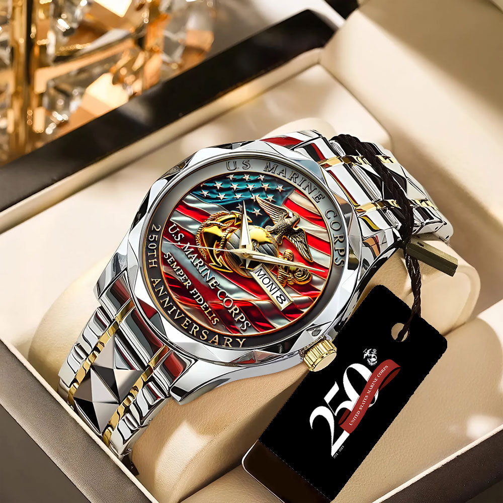 US Marine Corps Alloy Luxury Quartz Watch – TANTN 14631