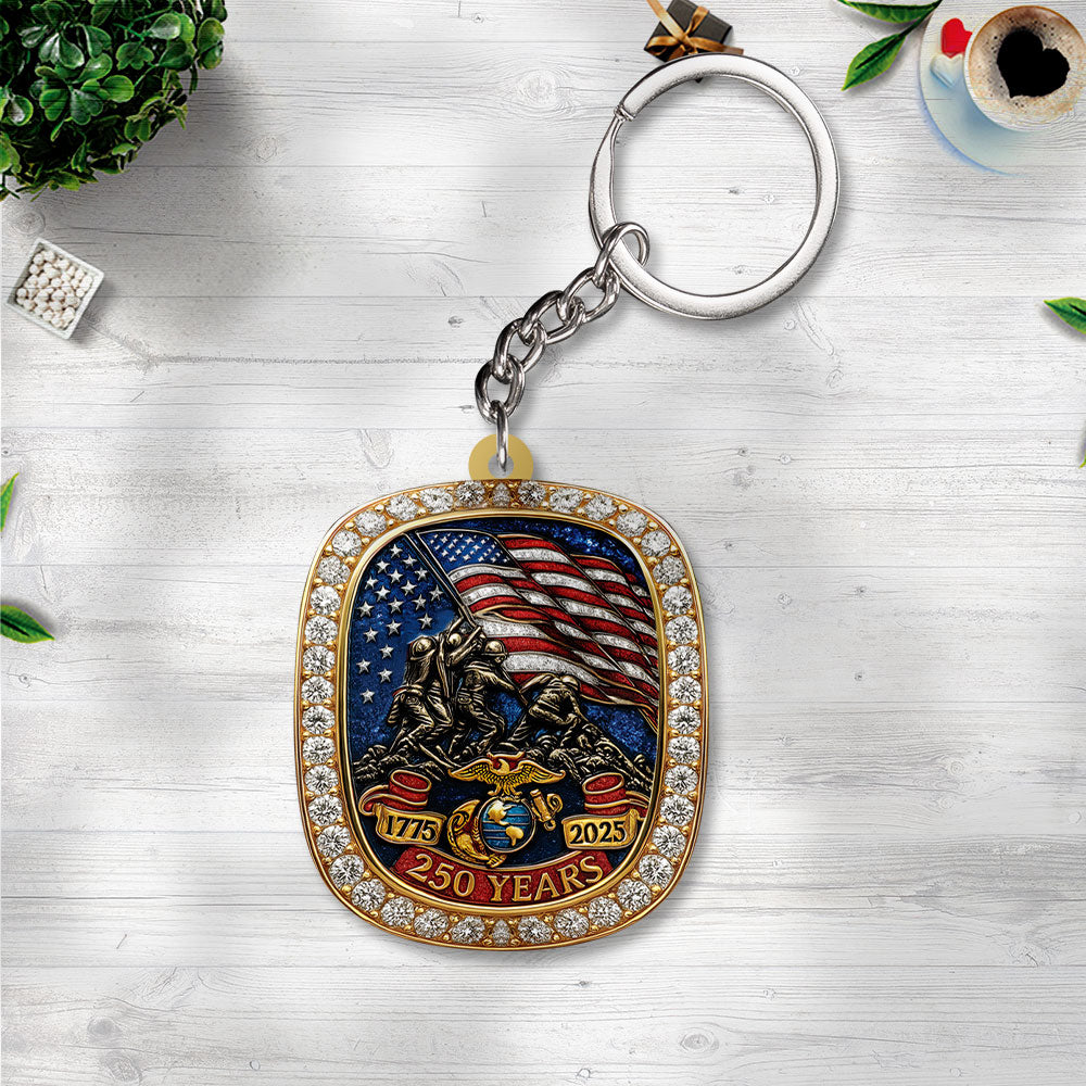 US Marine Corps Custom Shape 2-Side Printed Keychain – TANTN15349