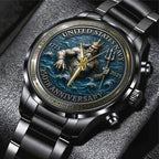 US Navy Black Stainless Steel Watch – TANTN15893