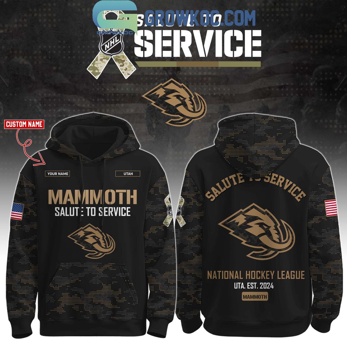 Utah Mammoth Salute To Service Veterans Day Hoodie Shirt