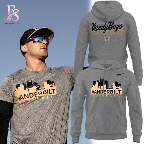 Vanderbilt Commodores Baseball Nashville Skyline Hoodie
