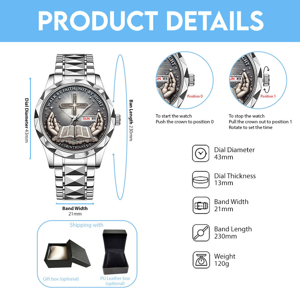 Walk By Faith, Not By Sight Alloy Luxury Quartz Watch – TANTN17269
