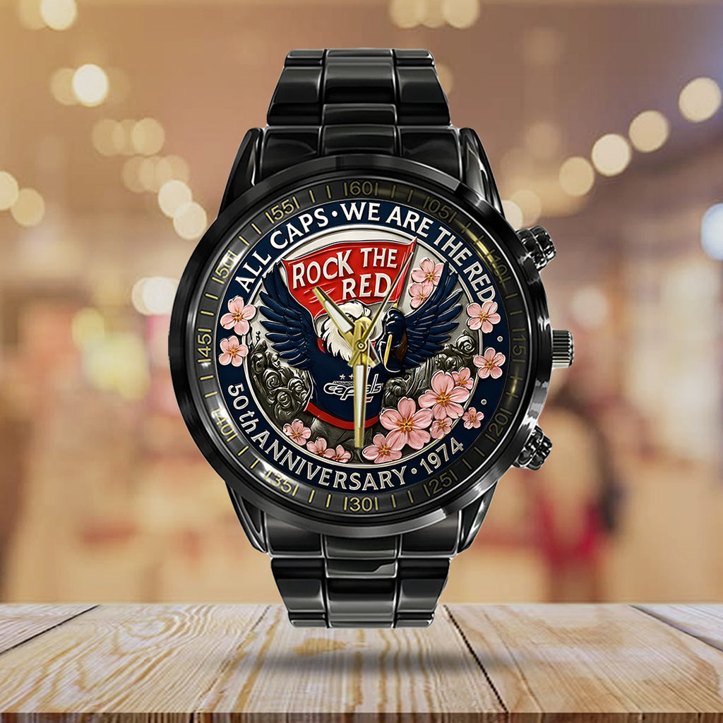 Washington Capitals 50 Years Black Stainless Steel Watch – TANTN17830