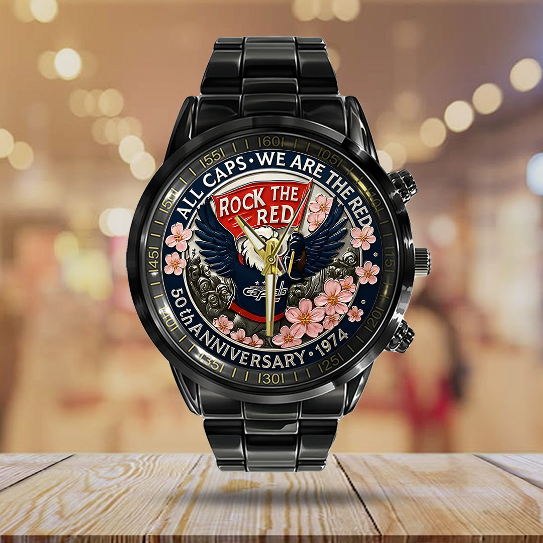 Washington Capitals 50 Years Black Stainless Steel Watch – TANTN17830