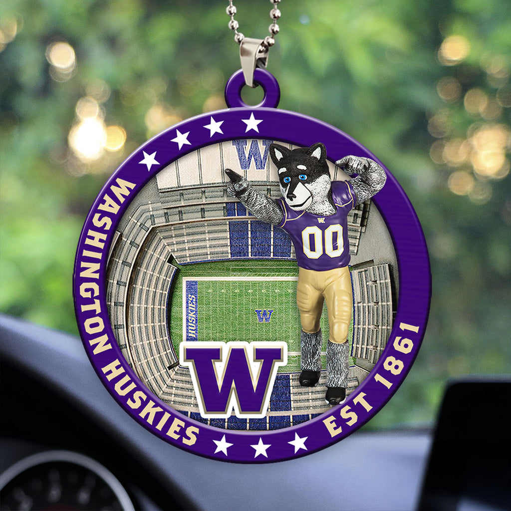 Washington Huskies Football Custom shape 2-sided Acrylic Car Ornament – HOATT13122