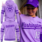 Washington Huskies Softball Powder Purple Uniform Hoodie