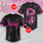 Personalized Washington Nationals x Breast Cancer Awareness Baseball Jersey – MAITM12942