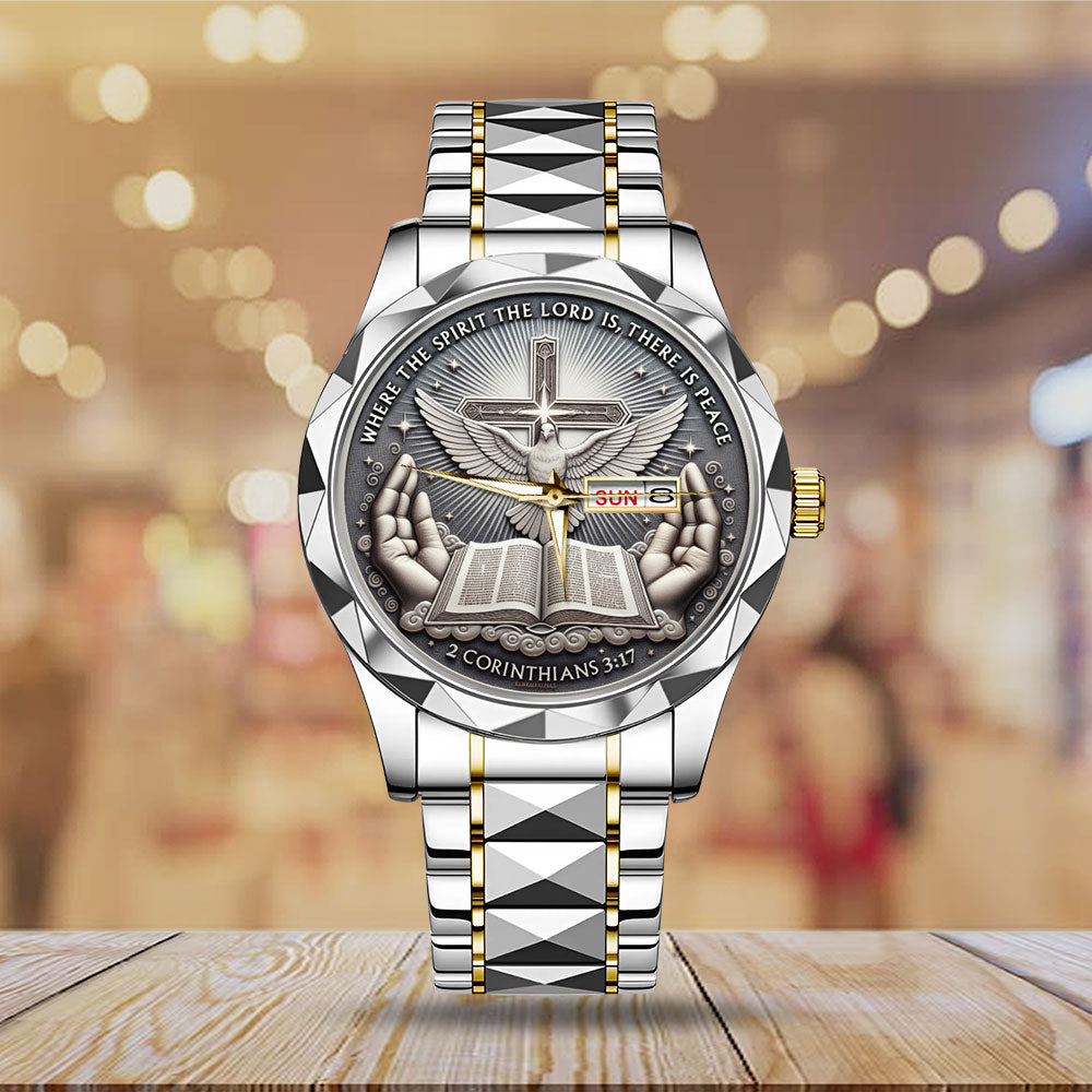 Where The Spirit Lord Is, There Is Peace Alloy Luxury Quartz Watch – TANTN17270