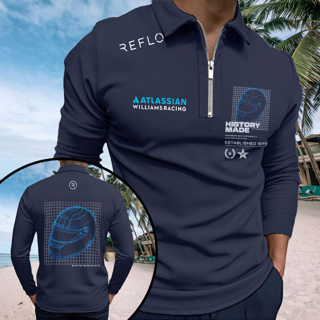 Williams Racing x Reflo Travel Helmet Zip Polo Shirt – GNE4827