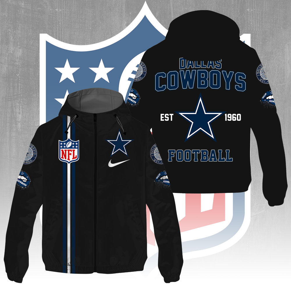 Dallas Cowboys 3D Windbreaker Jacket – GNE4286