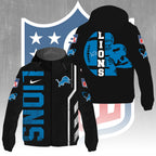 Detroit Lions 3D Windbreaker Jacket – GNE4356