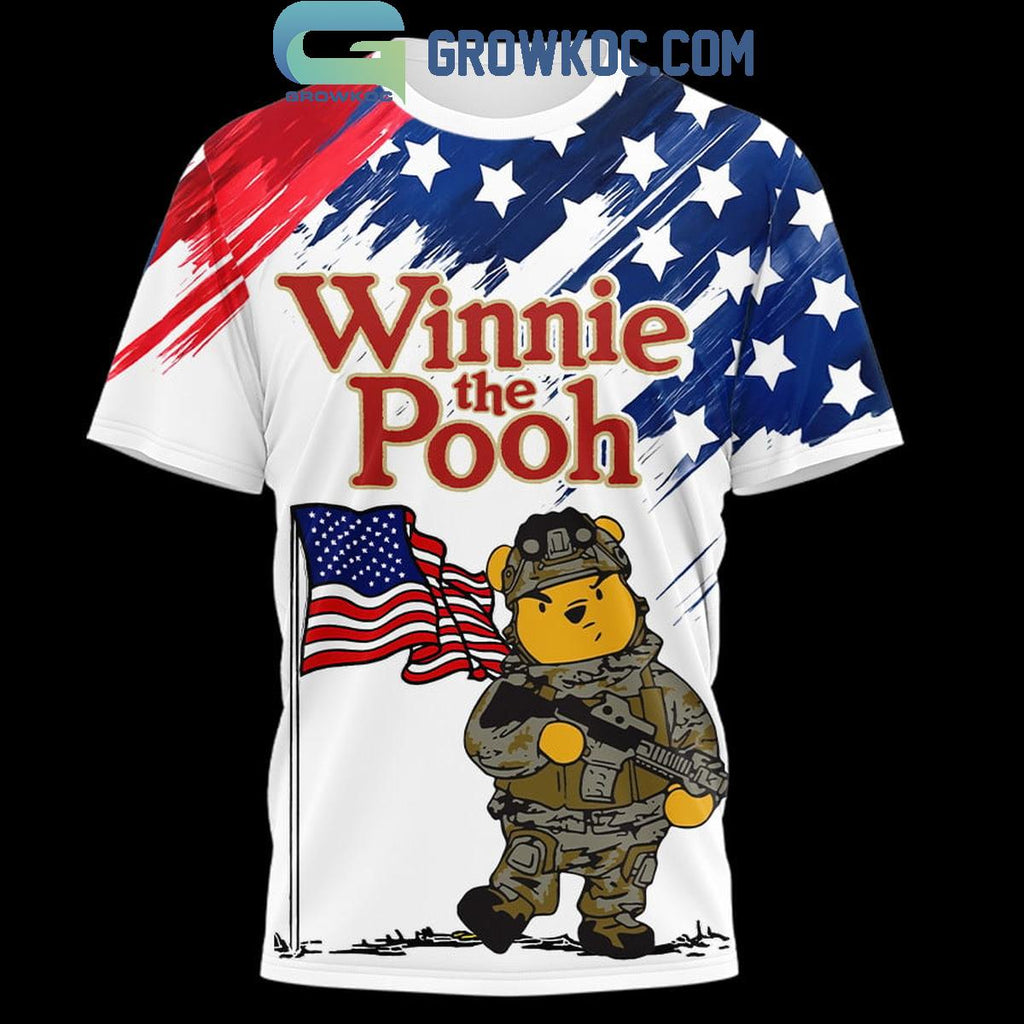 Winnie The Pooh Salute To Service Thank You Veterans Shirt