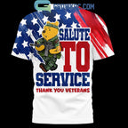 Winnie The Pooh Salute To Service Thank You Veterans Shirt