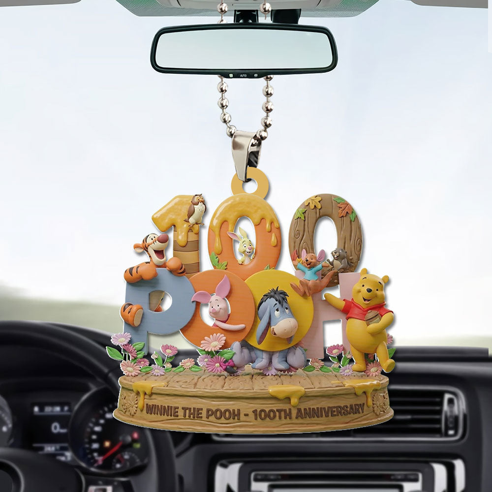 Winnie-the-Pooh 100th Anniversary Custom shape 1-sided Acrylic Car Ornament – TMTHU2963