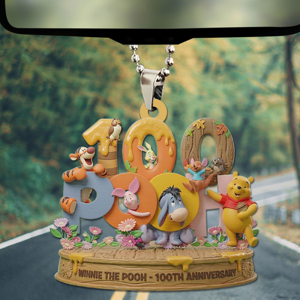 Winnie-the-Pooh 100th Anniversary Custom shape 1-sided Acrylic Car Ornament – TMTHU2963