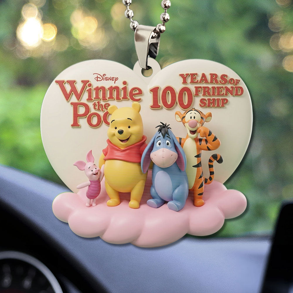 Winnie-the-Pooh 100th Anniversary Custom shape 2-sided Acrylic Car Ornament – TMTHU3094