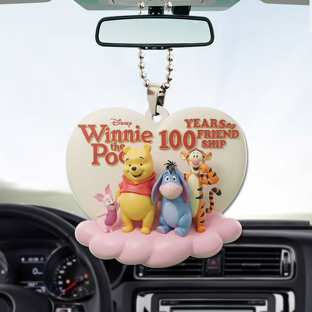 Winnie-the-Pooh 100th Anniversary Custom shape 2-sided Acrylic Car Ornament – TMTHU3094