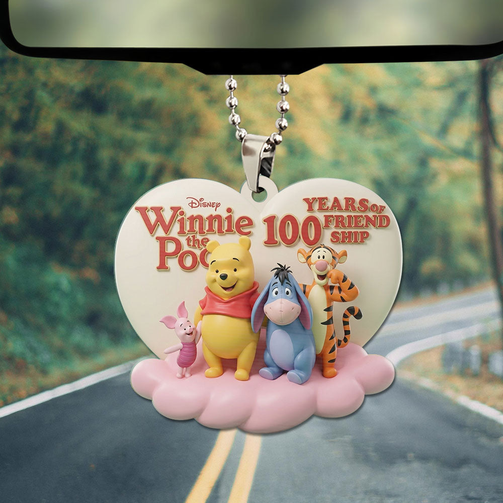 Winnie-the-Pooh 100th Anniversary Custom shape 2-sided Acrylic Car Ornament – TMTHU3094