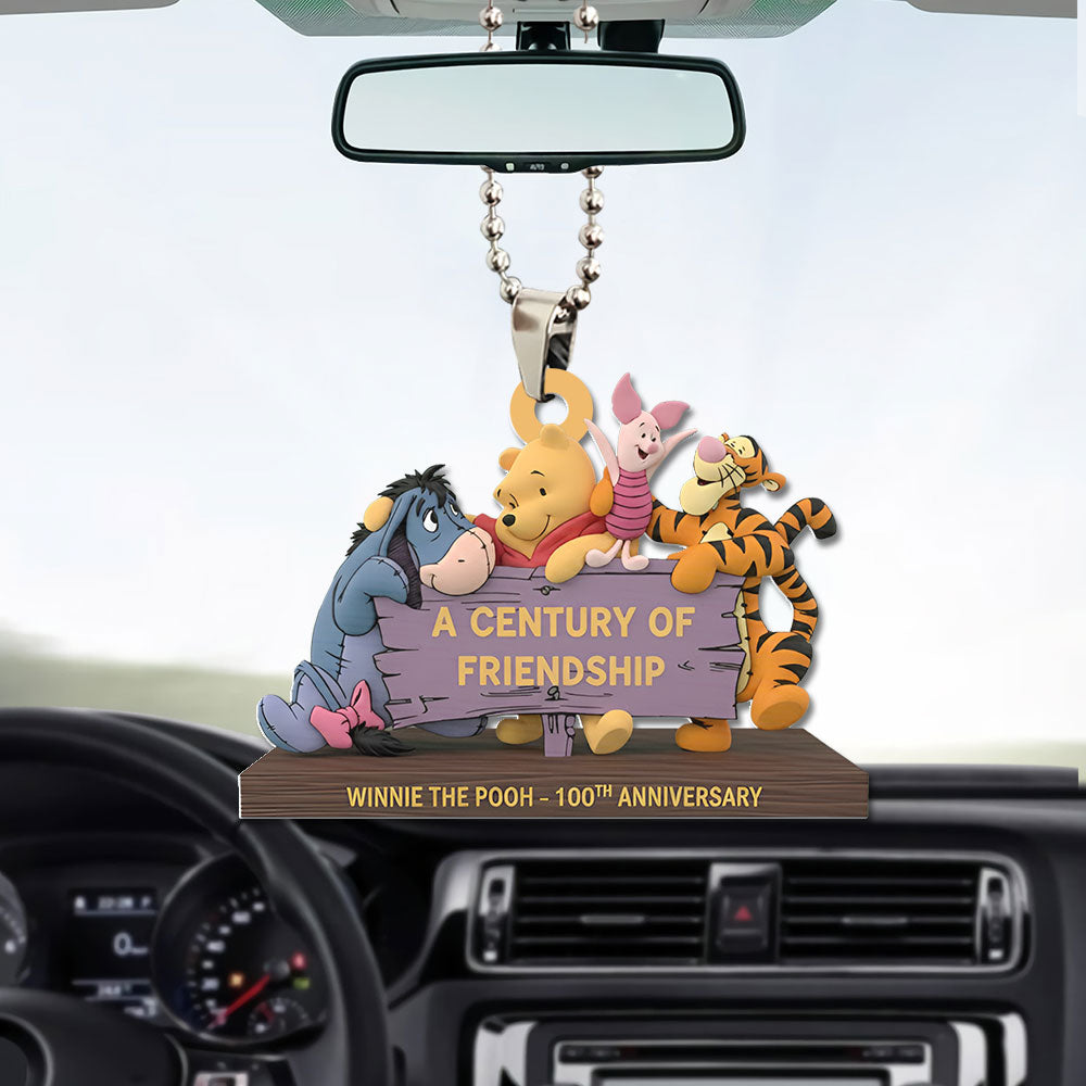Winnie-the-Pooh 100th Anniversary Custom shape 2-sided Acrylic Car Ornament – TMTHU3109