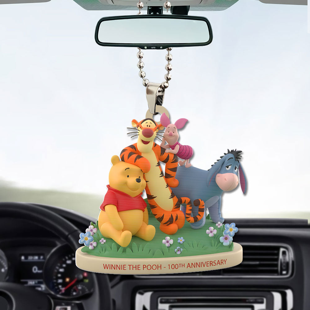 Winnie-the-Pooh 100th Anniversary Custom shape 2-sided Acrylic Car Ornament – TMTHU3130