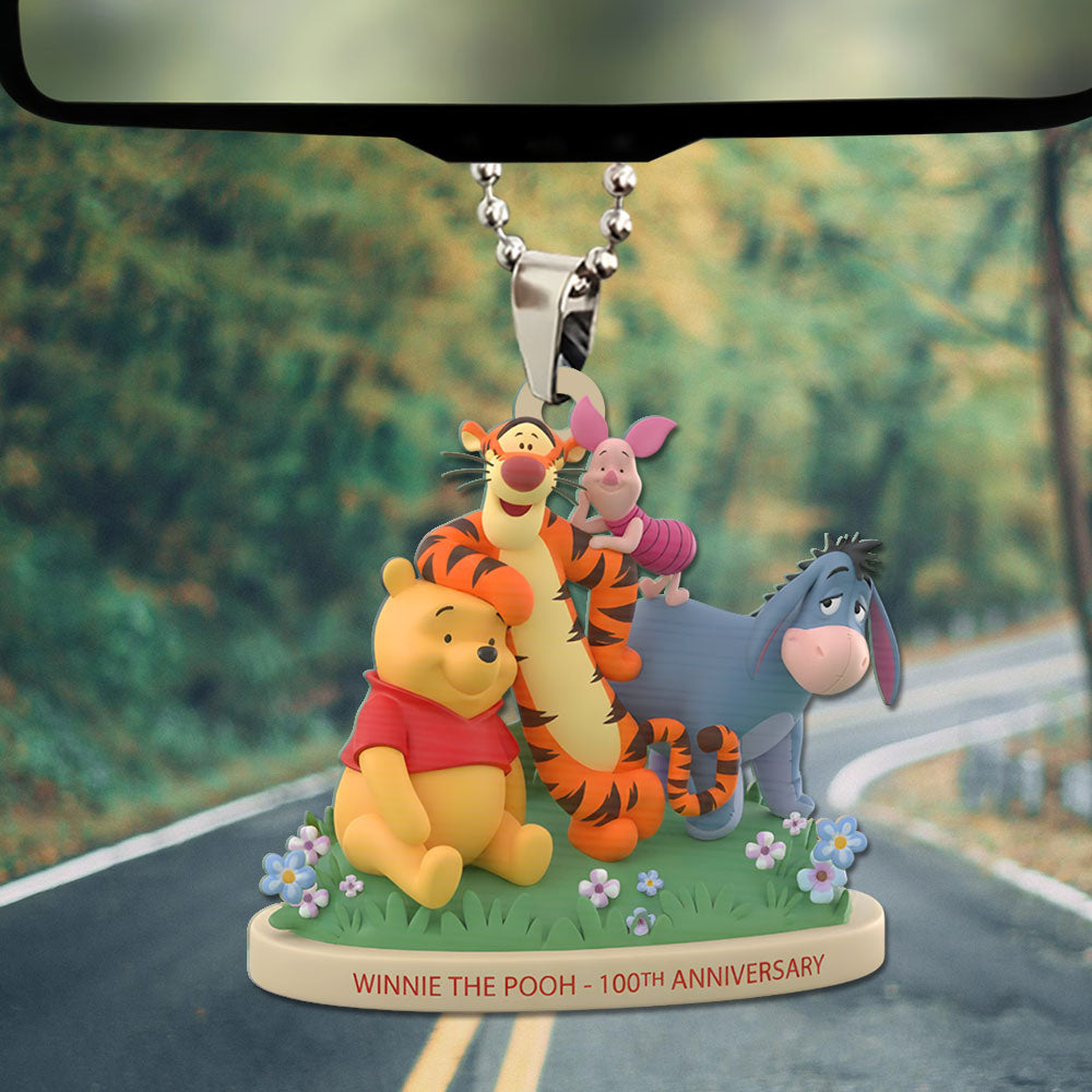 Winnie-the-Pooh 100th Anniversary Custom shape 2-sided Acrylic Car Ornament – TMTHU3130
