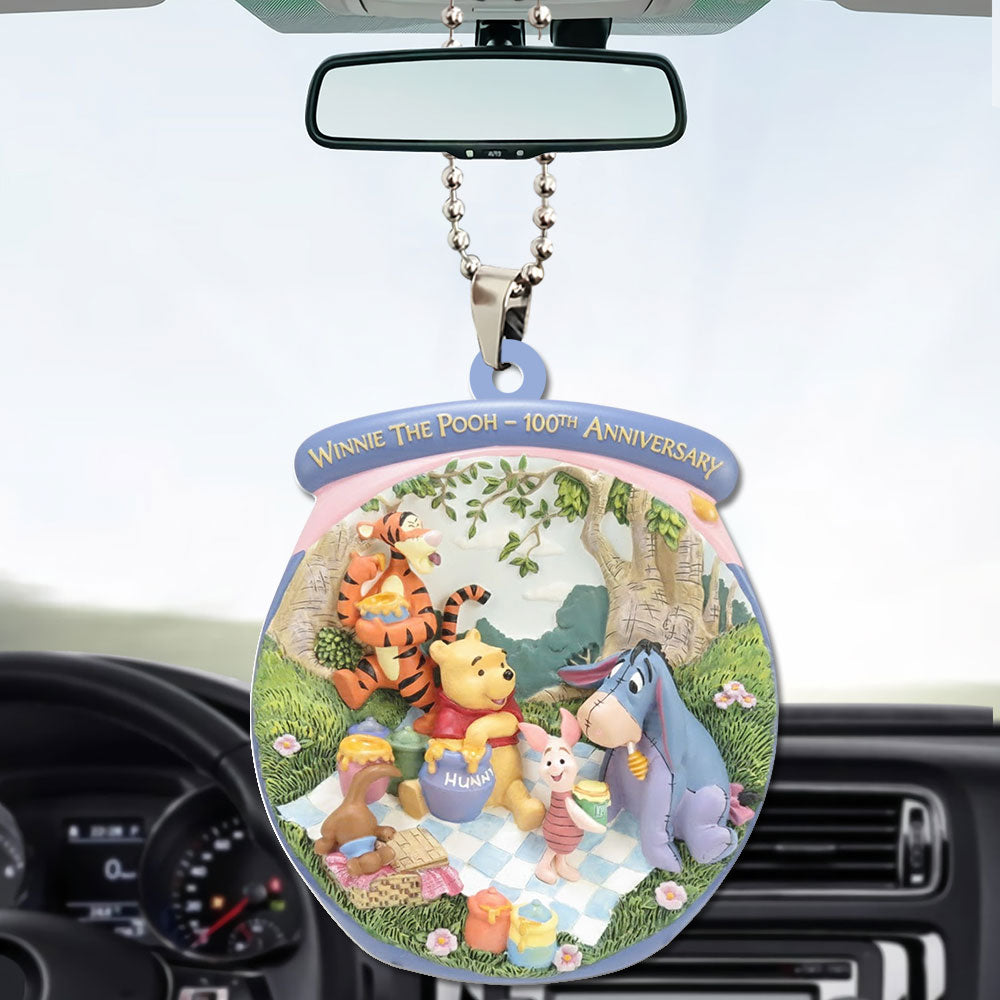 Winnie-the-Pooh 100th Anniversary Custom shape 2-sided Acrylic Car Ornament – TMTHU3133