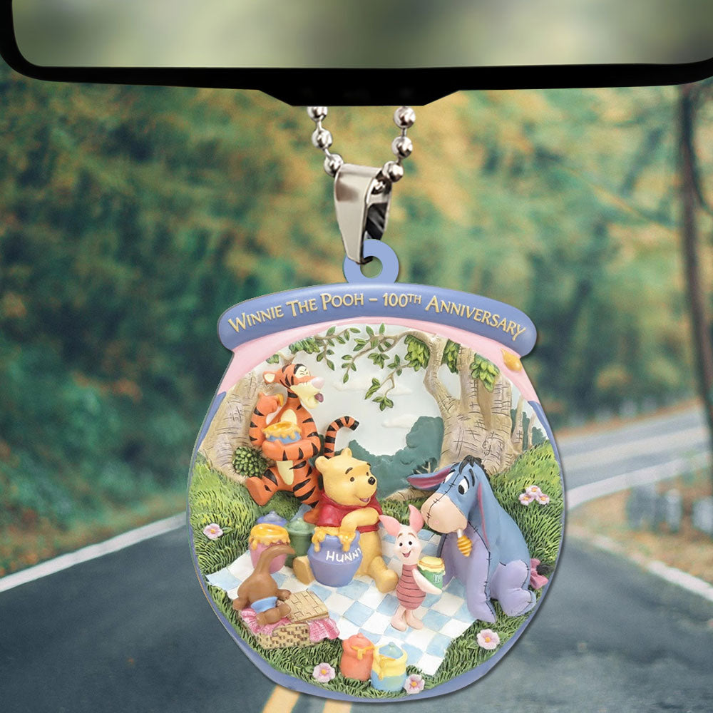 Winnie-the-Pooh 100th Anniversary Custom shape 2-sided Acrylic Car Ornament – TMTHU3133