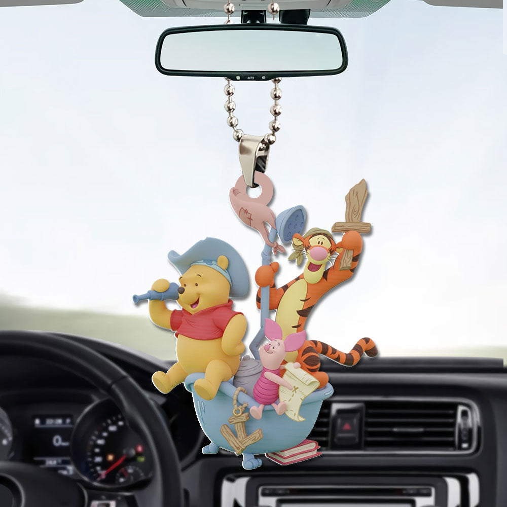 Winnie-the-Pooh 100th Anniversary Custom shape 2-sided Acrylic Car Ornament – TMTHU3191