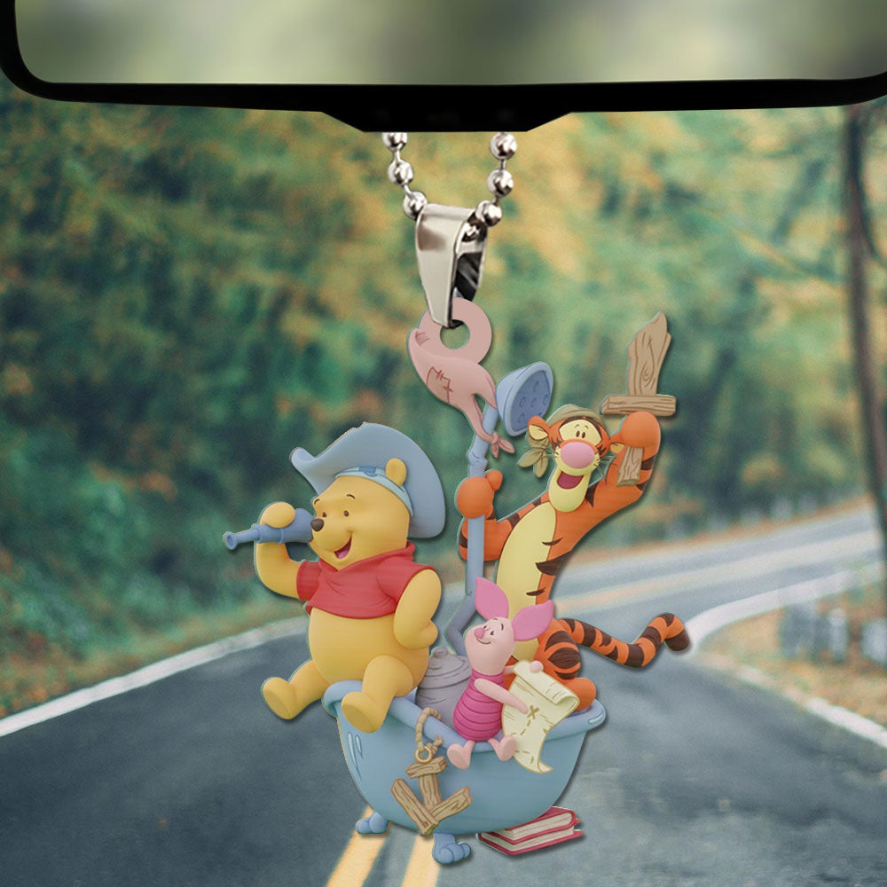Winnie-the-Pooh 100th Anniversary Custom shape 2-sided Acrylic Car Ornament – TMTHU3191