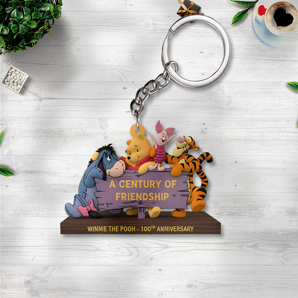 Winnie-the-Pooh 100th Anniversary Custom Shape 2-sided Keychain – TMTHU3110