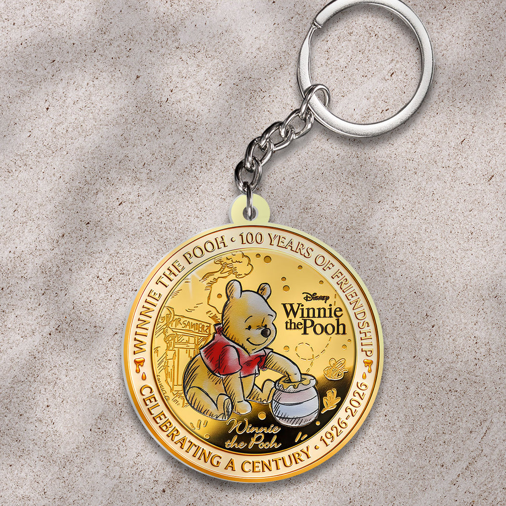 Winnie-the-Pooh 100th Anniversary Custom Shape 2-sided Keychain – HOATT17713