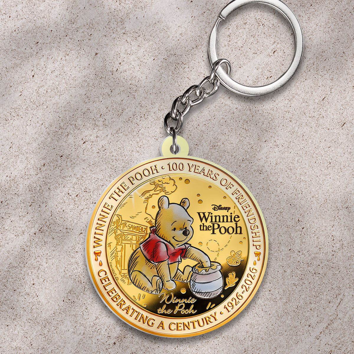 Winnie-the-Pooh 100th Anniversary Custom Shape 2-sided Keychain – HOATT17713