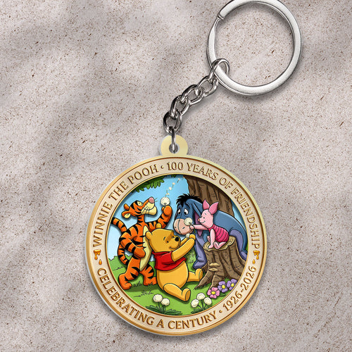 Winnie-the-Pooh 100th Anniversary Custom Shape 2-sided Keychain – HOATT17714
