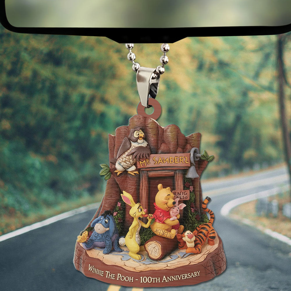 Winnie-the-Pooh 100th Anniversary Custom shape 2-sided Acrylic Car Ornament – TMTHU2971