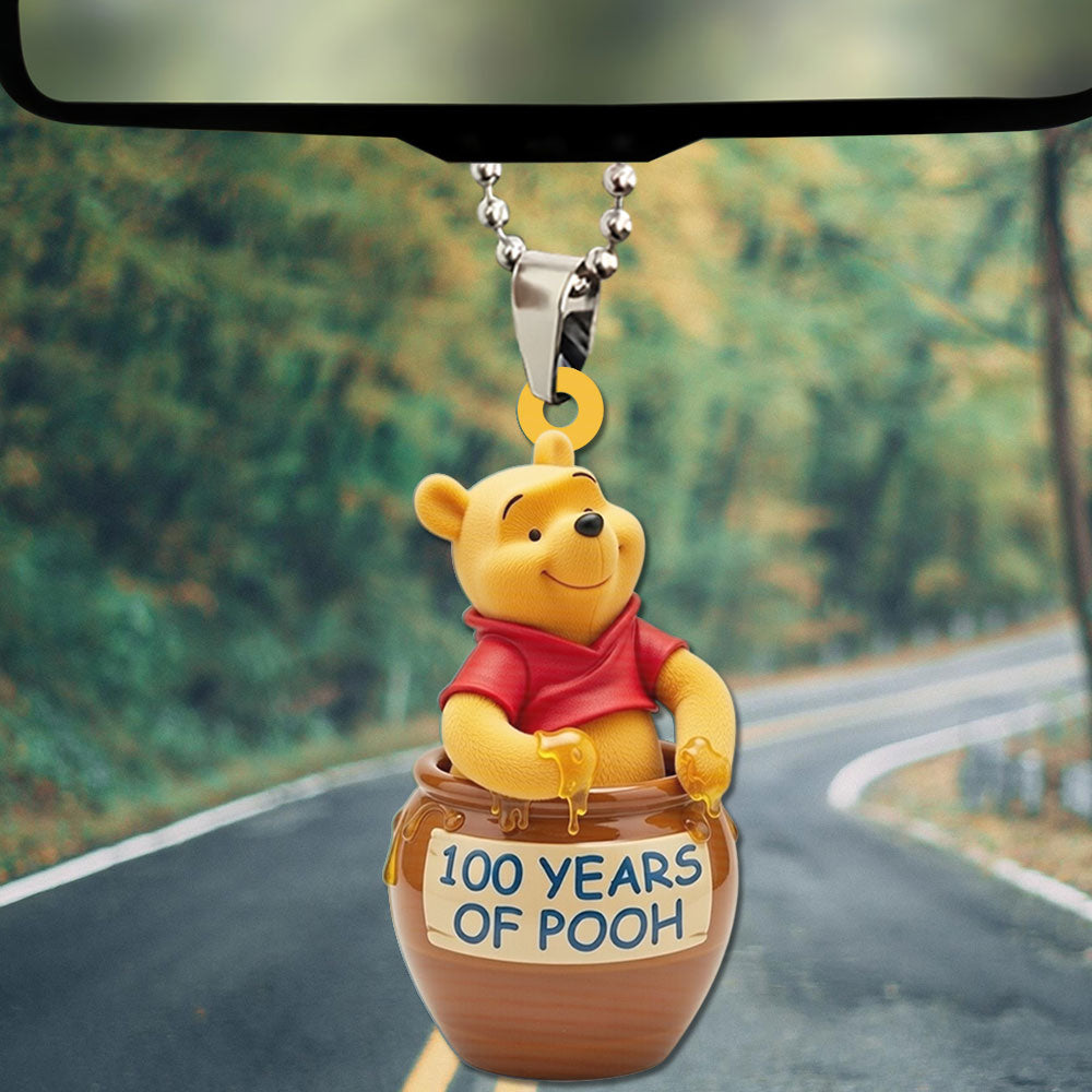 Winnie-the-Pooh 100th Anniversary Custom shape 2-sided Acrylic Car Ornament – TMTHU3681
