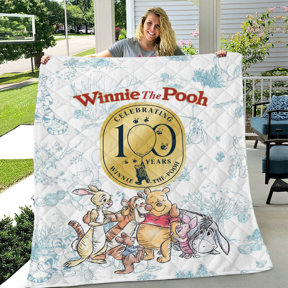 Winnie-the-Pooh 100th Anniversary 2026 Quilt Blanket – TMTHU6151