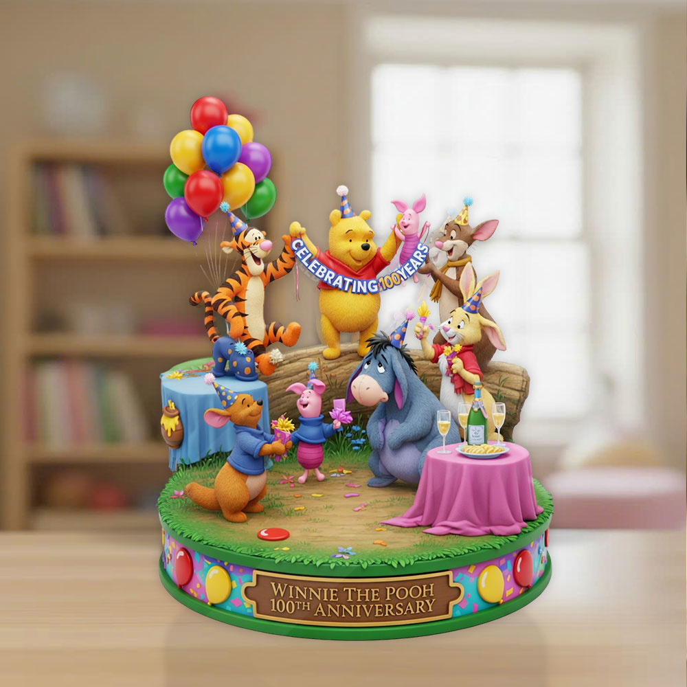 Winnie-the-Pooh 100th Anniversary Custom Shape Acrylic Plaque – TMTHU4977