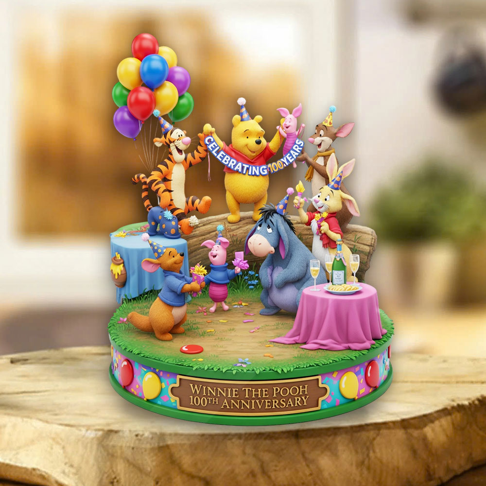 Winnie-the-Pooh 100th Anniversary Custom Shape Acrylic Plaque – TMTHU4977
