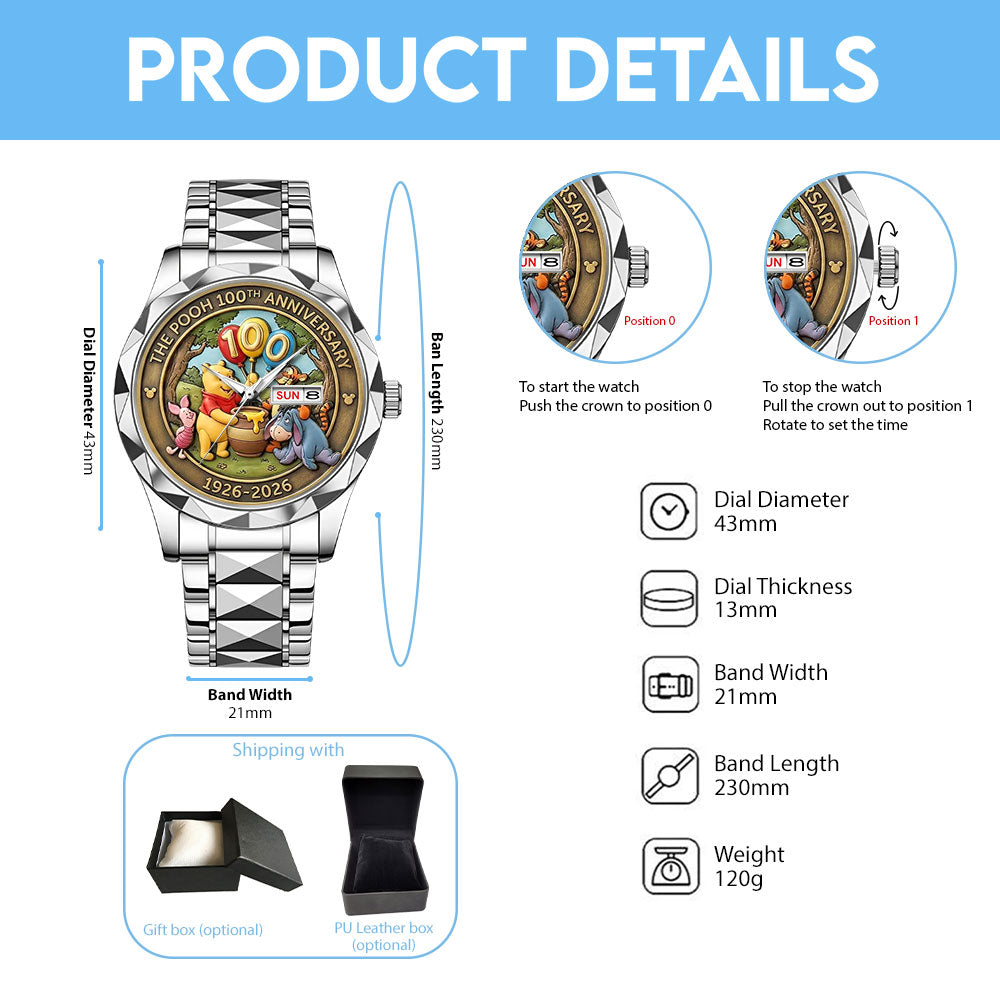 Winnie-the-Pooh 100th Anniversary Alloy Luxury Quartz Watch – MAITM14578