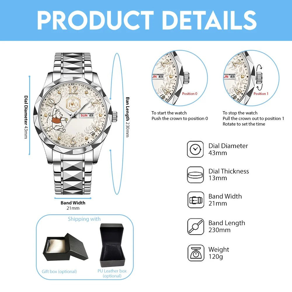 Winnie-the-Pooh 100th Anniversary Alloy Luxury Quartz Watch – MAITM15381