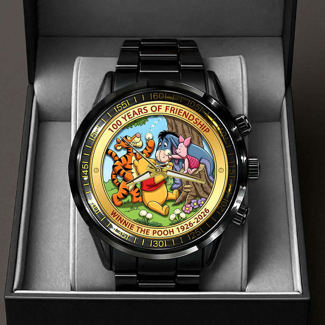 Winnie-the-Pooh 100th Anniversary Black Stainless Steel Watch – HOATT15636