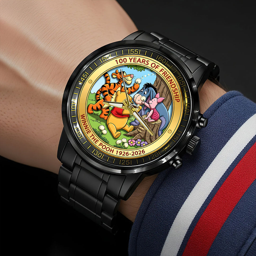 Winnie-the-Pooh 100th Anniversary Black Stainless Steel Watch – HOATT15636
