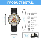 Winnie-the-Pooh 100th Anniversary Black Stitched Leather Watch – MAITM15366