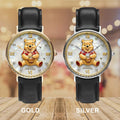 Winnie-the-Pooh 100th Anniversary Black Stitched Leather Watch – MAITM15366