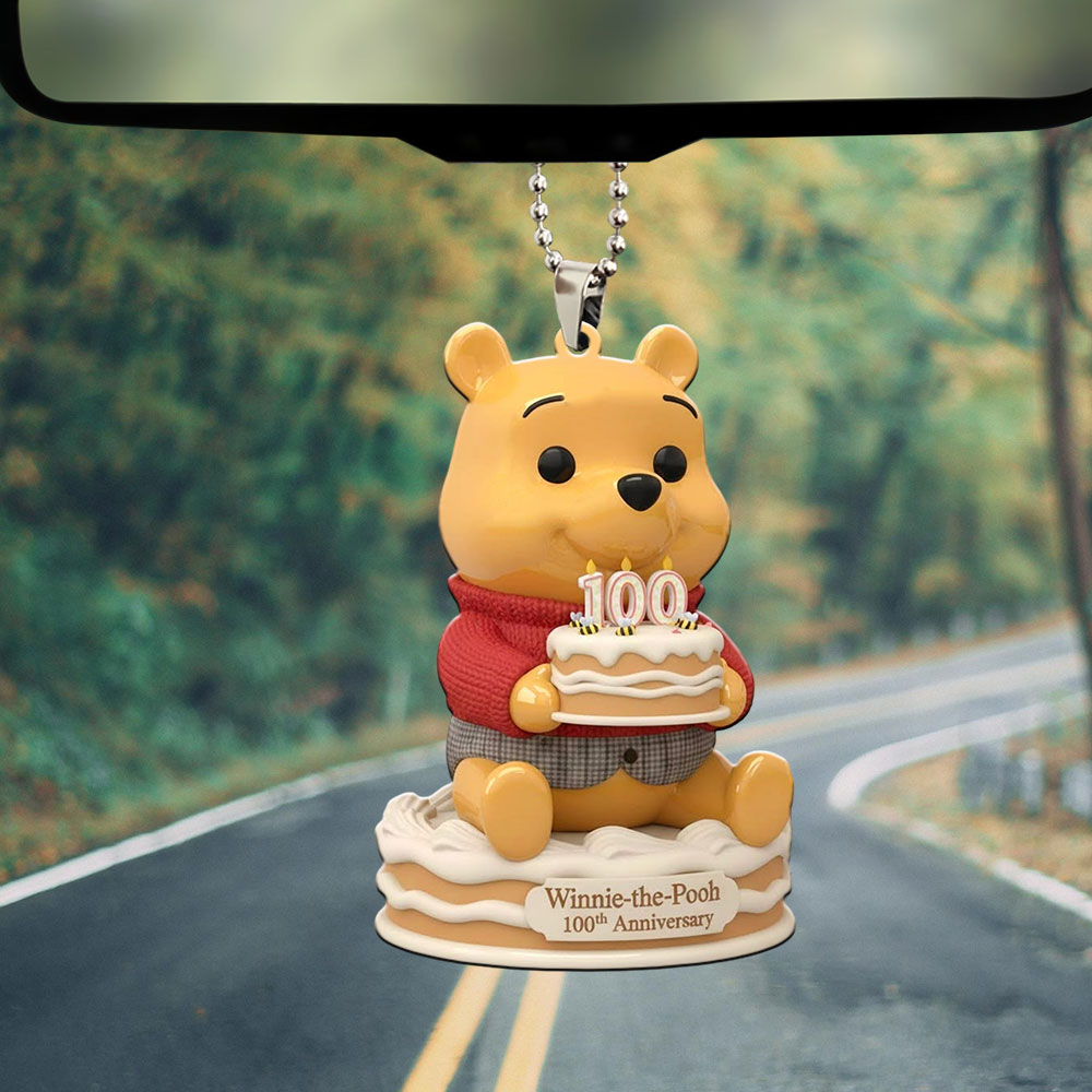 Winnie-the-Pooh 100th Anniversary Custom shape 2-sided Acrylic Car Ornament – MAITM14441