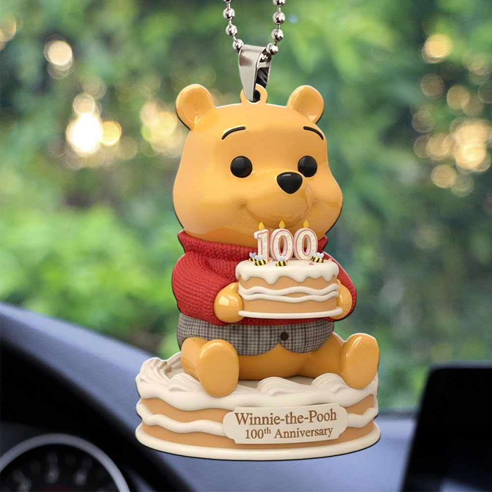 Winnie-the-Pooh 100th Anniversary Custom shape 2-sided Acrylic Car Ornament – MAITM14441
