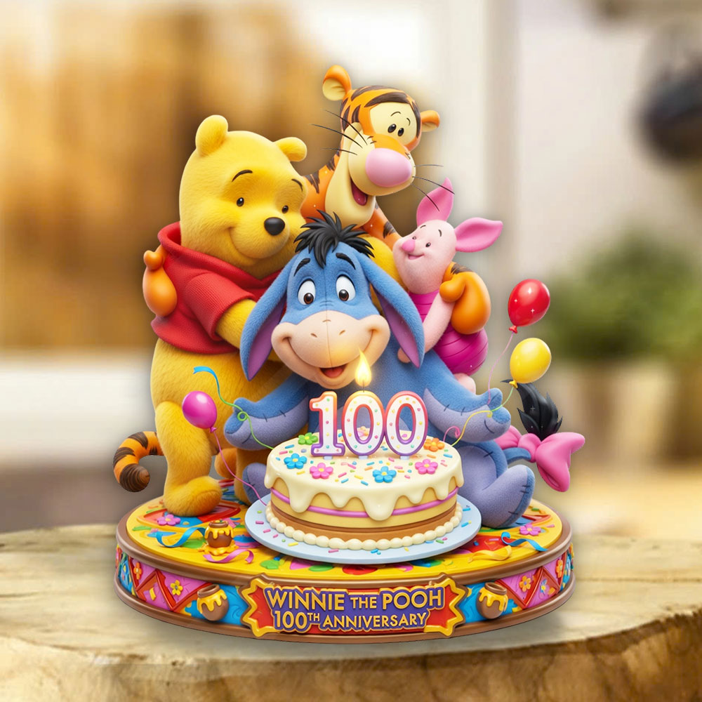 Winnie-the-Pooh 100th Anniversary Custom Shape Acrylic Plaque – TMTHU5041
