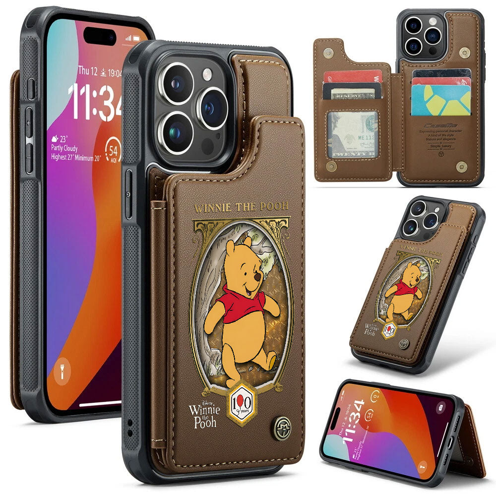 Winnie-the-Pooh 100th Anniversary Leather Wallet Phone Case – TMTHU6539