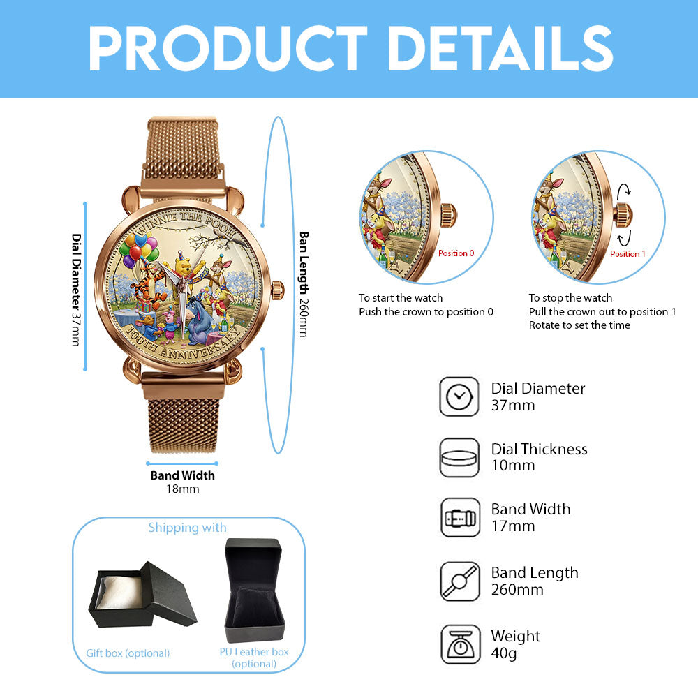 Winnie-the-Pooh 100th Anniversary Mesh Strap Quartz Watch – TMTHU4871