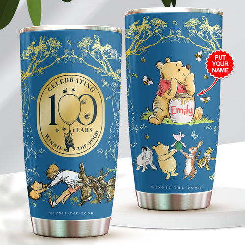 Personalized Winnie-the-Pooh 100th Anniversary Tumbler Cup – VANDH5104